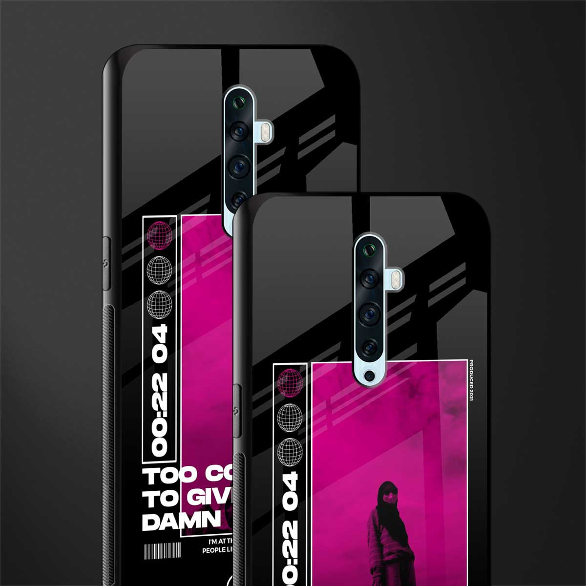too cool to give a damn glass case for oppo reno 2f image-2