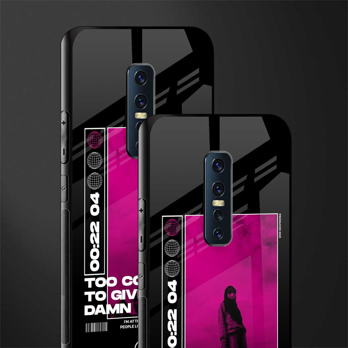 too cool to give a damn glass case for vivo v17 pro image-2