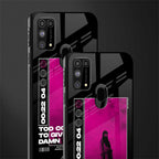 too cool to give a damn glass case for samsung galaxy f41 image-2