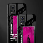 too cool to give a damn back phone cover | glass case for vivo y73