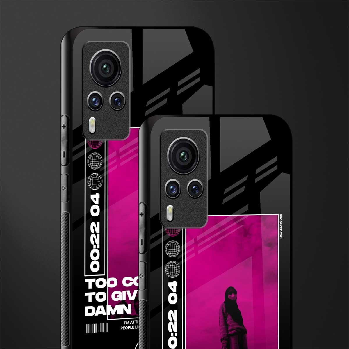 too cool to give a damn glass case for vivo x60 pro image-2