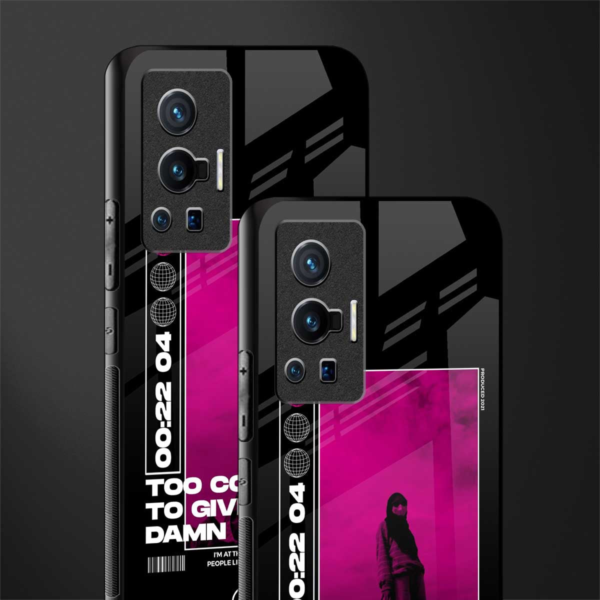 too cool to give a damn glass case for vivo x70 pro image-2