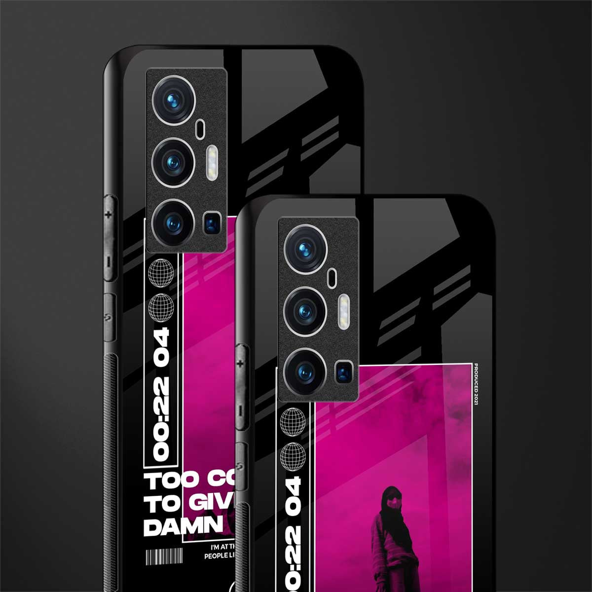 too cool to give a damn glass case for vivo x70 pro plus image-2