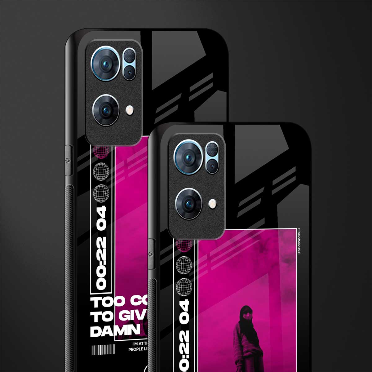 too cool to give a damn glass case for oppo reno7 pro 5g image-2