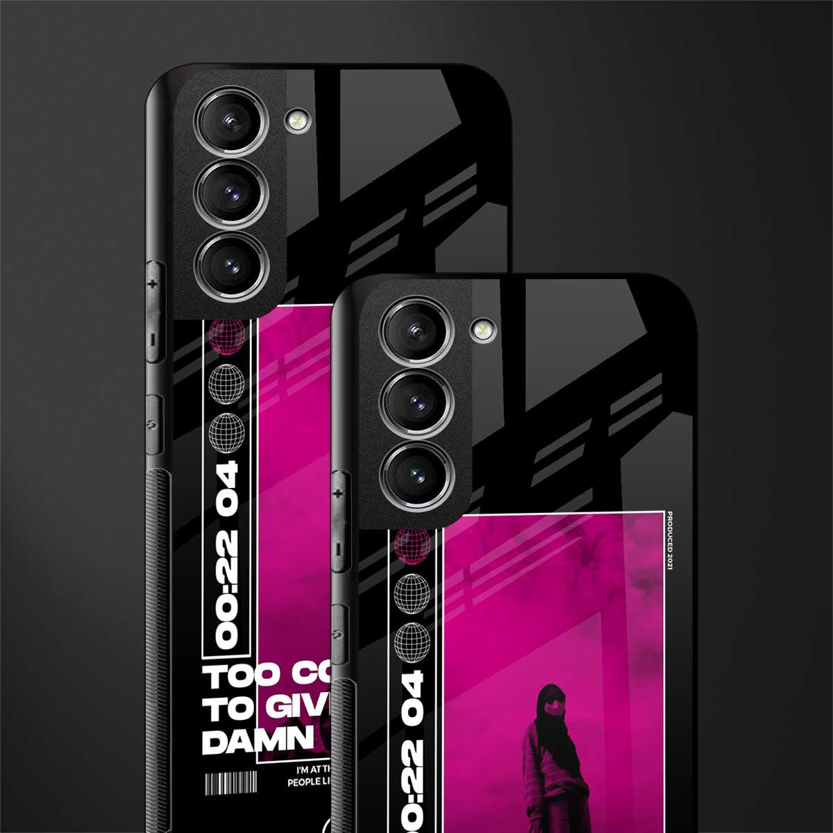 too cool to give a damn glass case for samsung galaxy s21 image-2