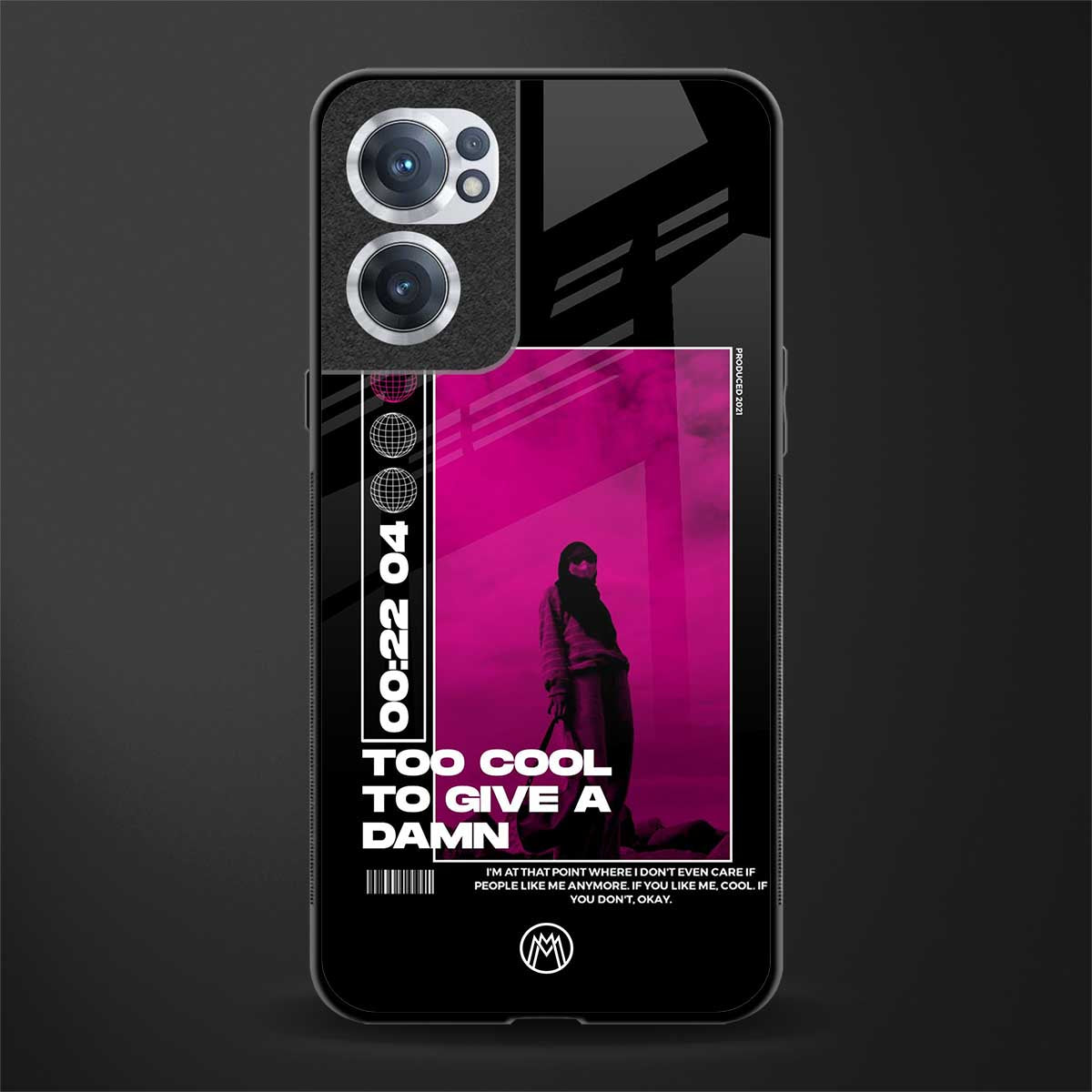 too cool to give a damn glass case for oneplus nord ce 2 5g image