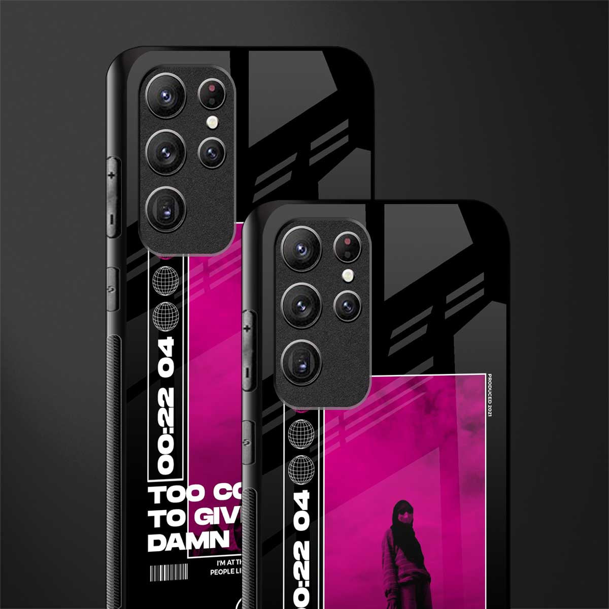 too cool to give a damn glass case for samsung galaxy s21 ultra image-2