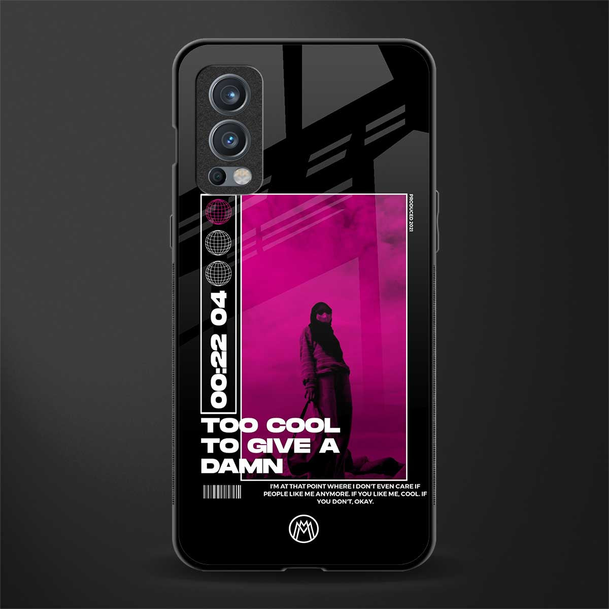too cool to give a damn glass case for oneplus nord 2 5g image
