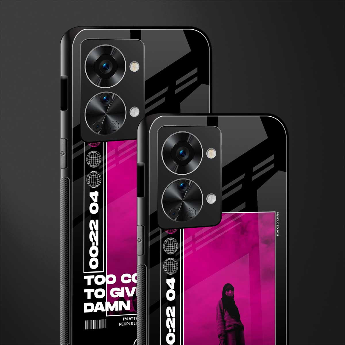 too cool to give a damn glass case for phone case | glass case for oneplus nord 2t 5g