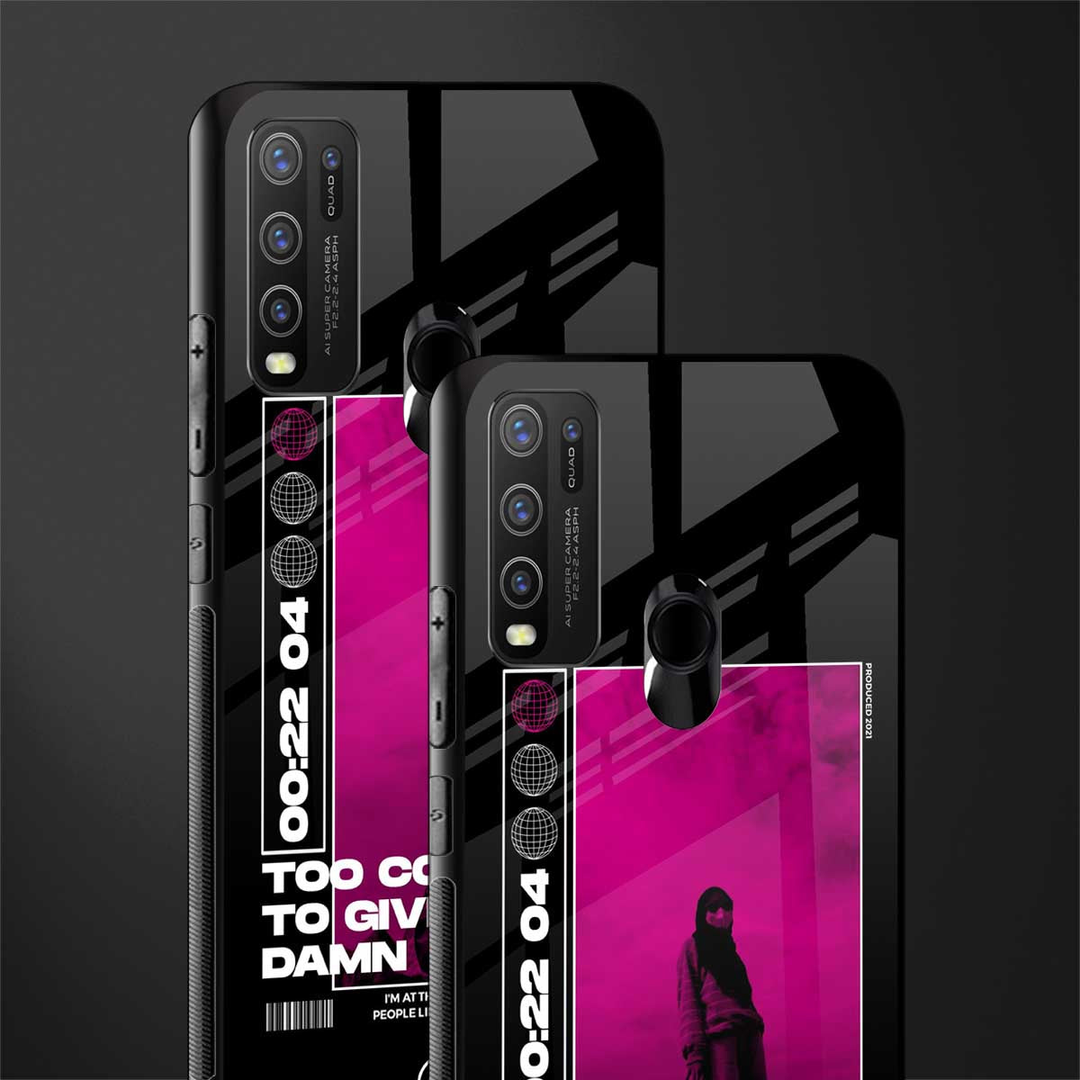 too cool to give a damn glass case for vivo y30 image-2