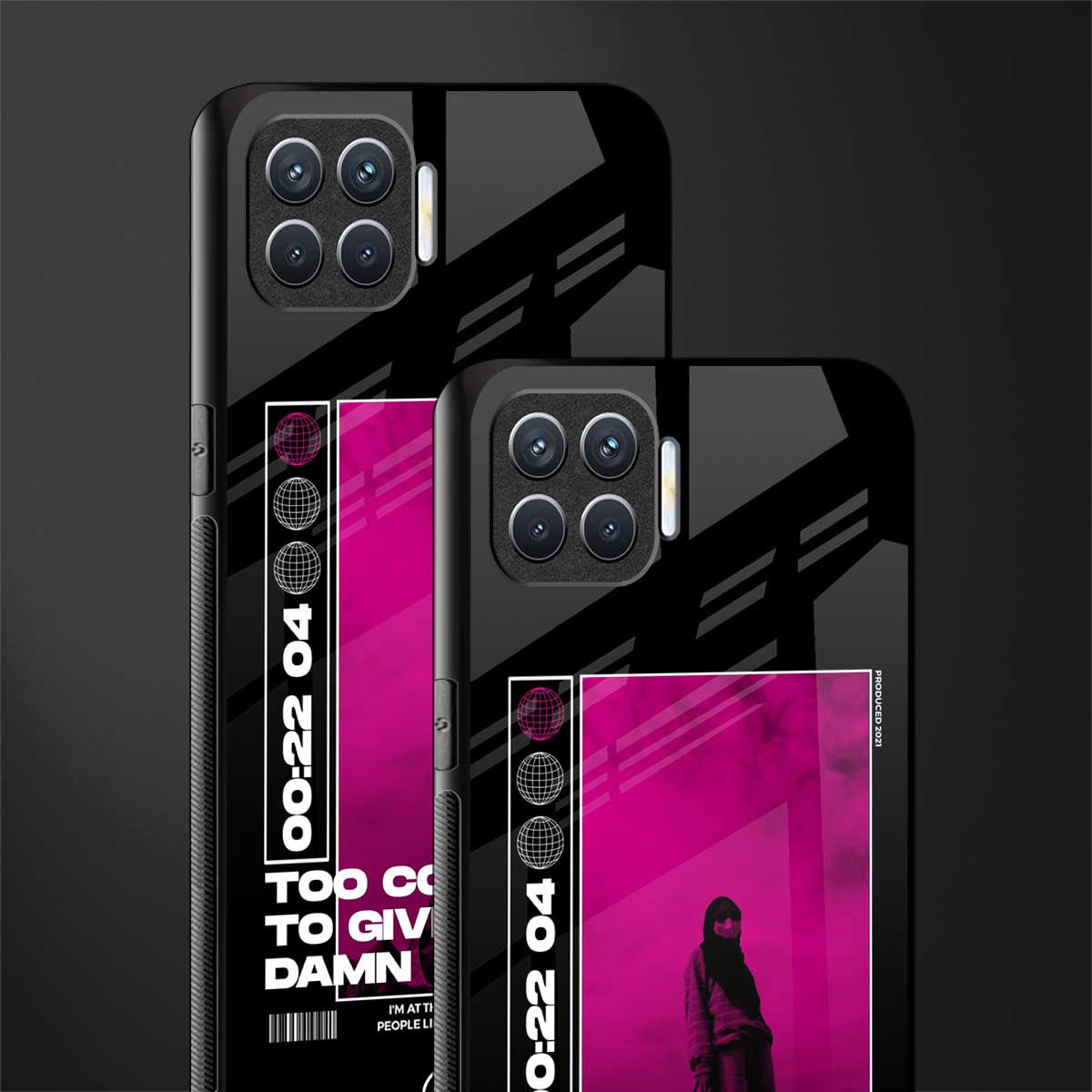 too cool to give a damn glass case for oppo f17 pro image-2