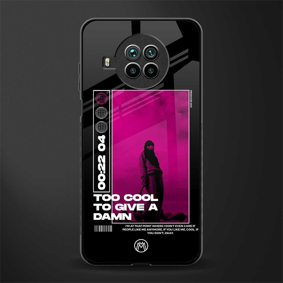 too cool to give a damn glass case for mi 10i image