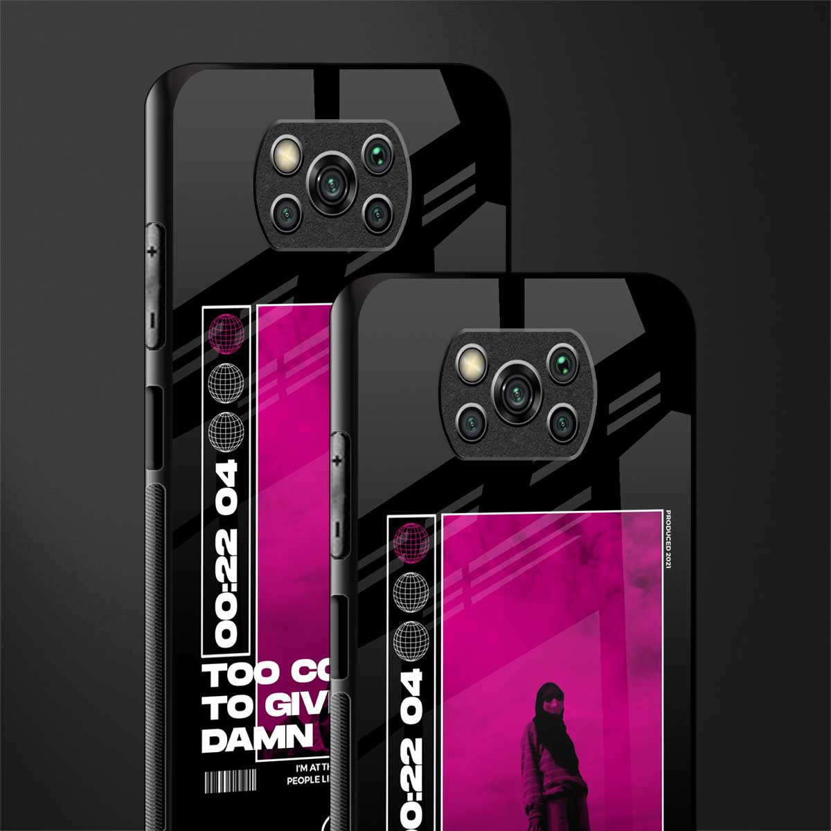 too cool to give a damn glass case for poco x3 pro image-2