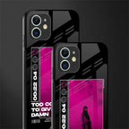 too cool to give a damn glass case for iphone 12 mini image-2