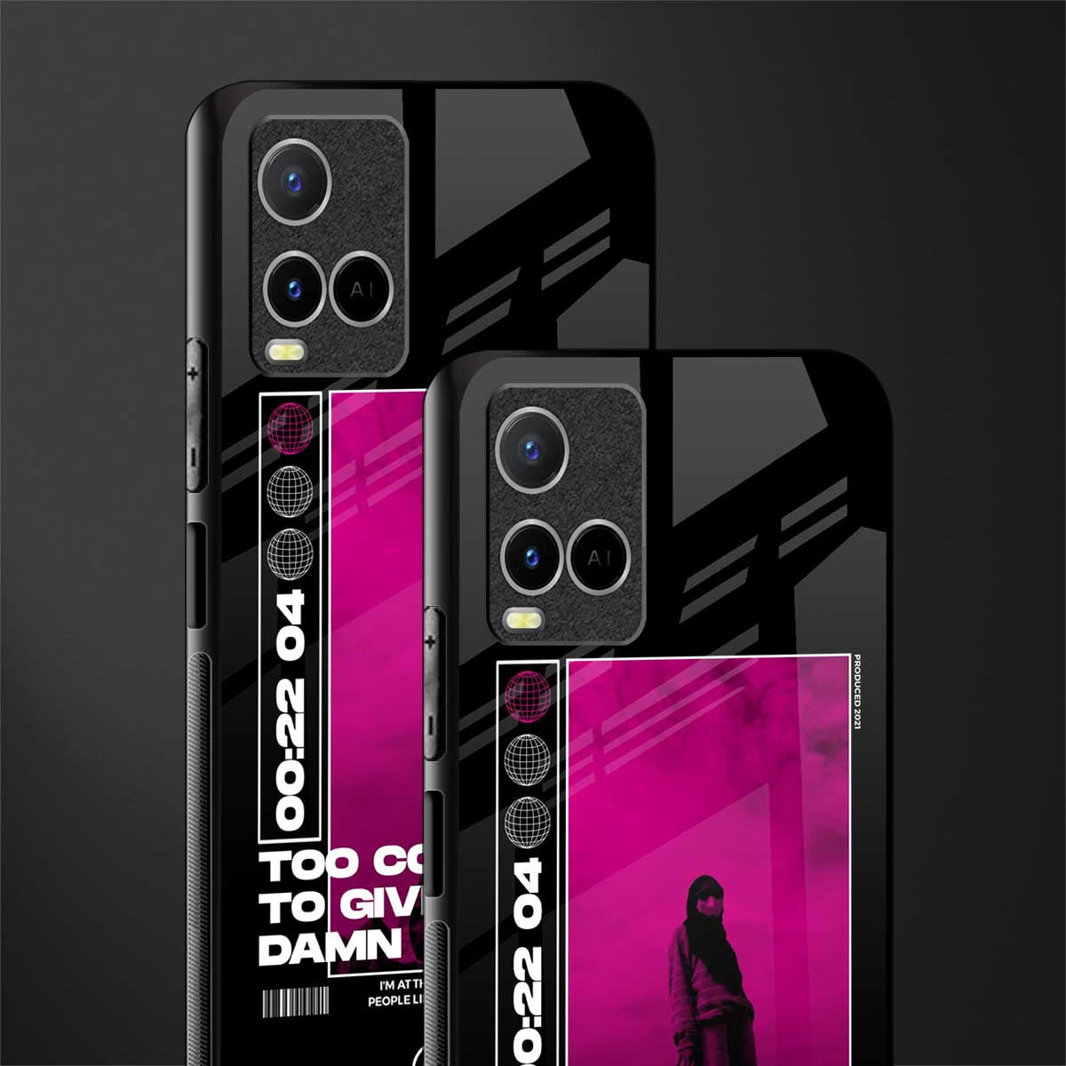 too cool to give a damn glass case for vivo y33s vivo y33t image-2