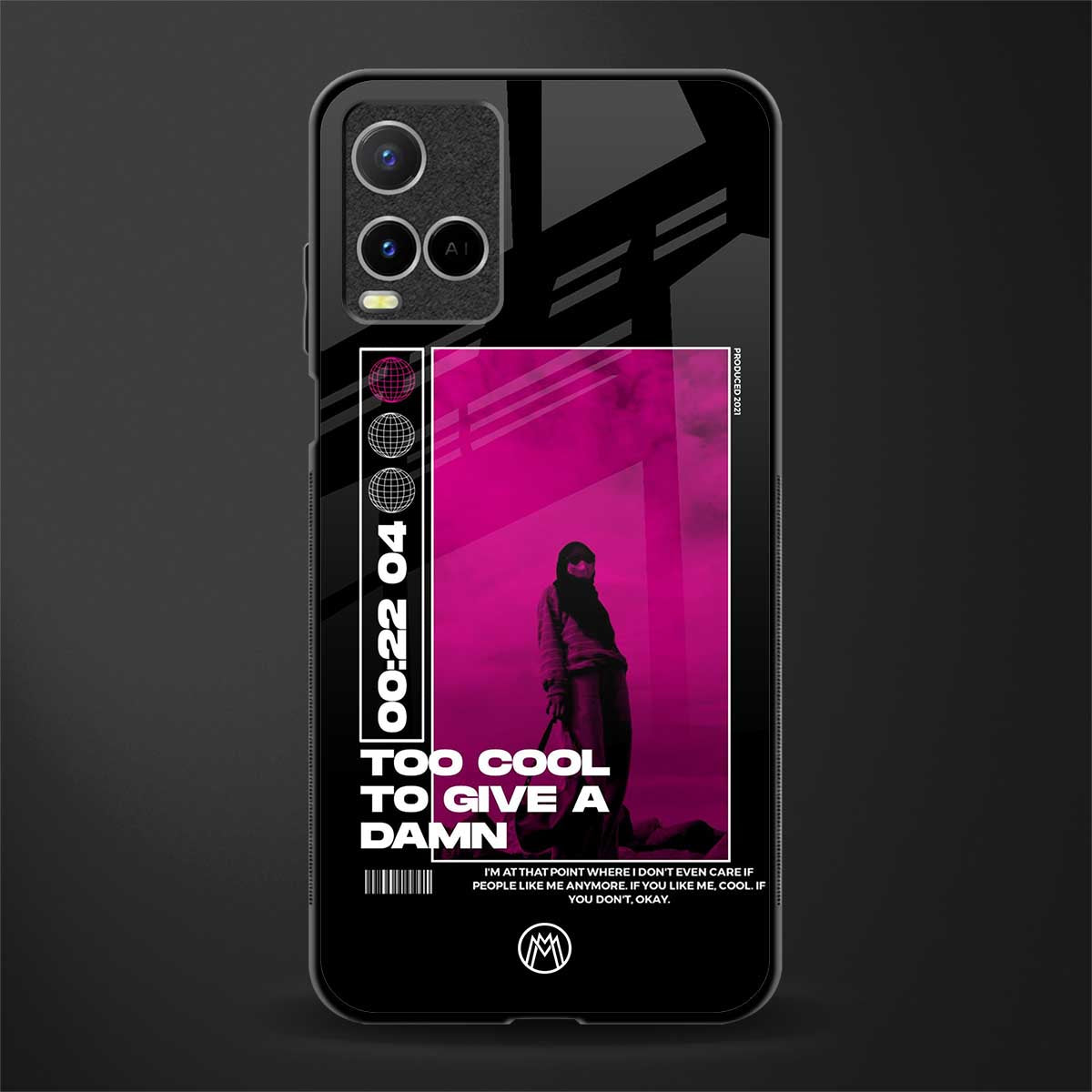 too cool to give a damn glass case for vivo y33s vivo y33t image
