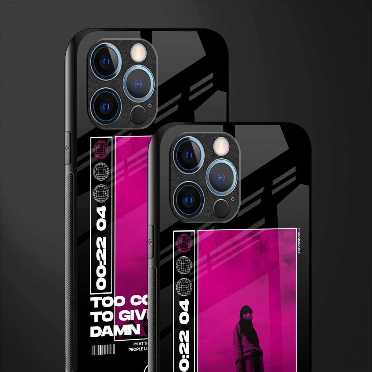 too cool to give a damn glass case for iphone 12 pro image-2