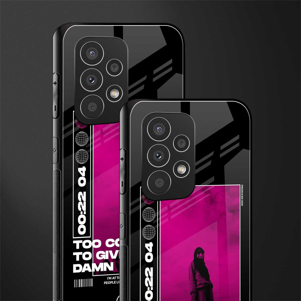 too cool to give a damn back phone cover | glass case for samsung galaxy a53 5g