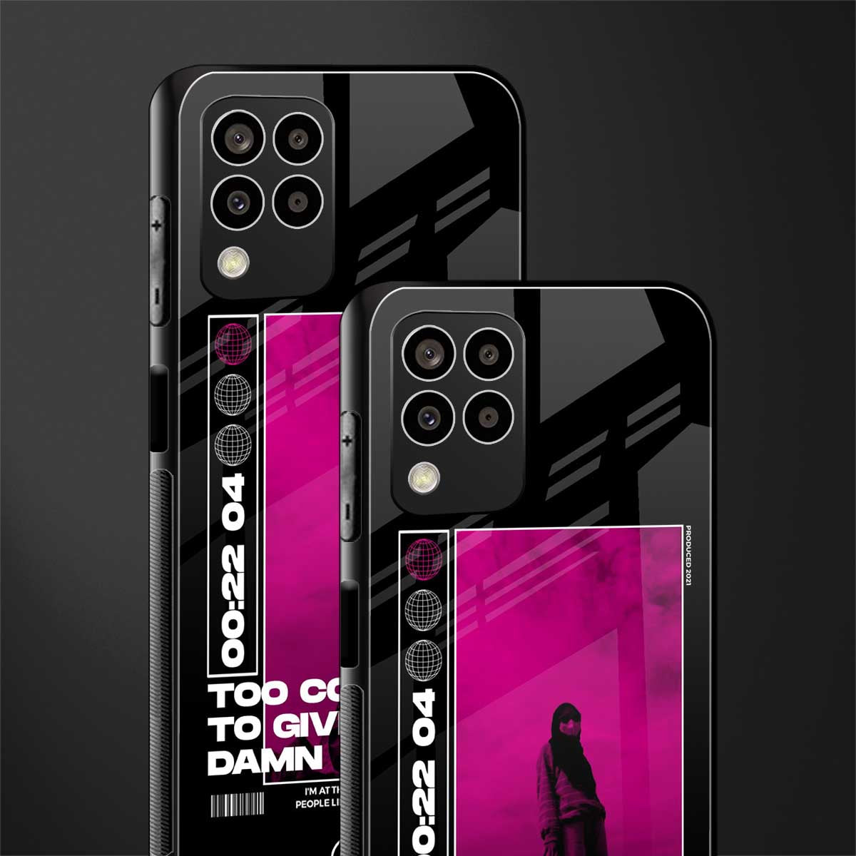 too cool to give a damn back phone cover | glass case for samsung galaxy m33 5g