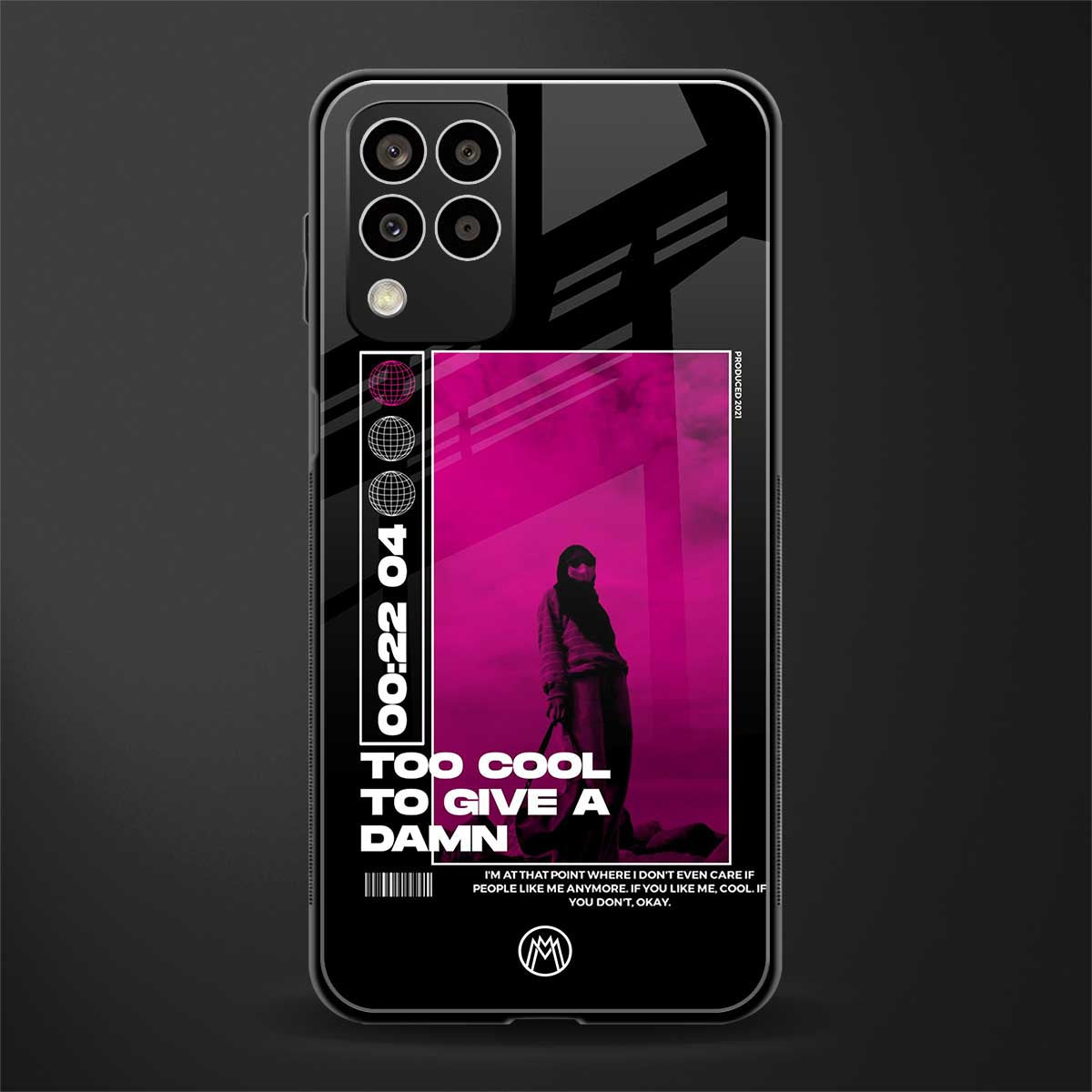 too cool to give a damn back phone cover | glass case for samsung galaxy m33 5g