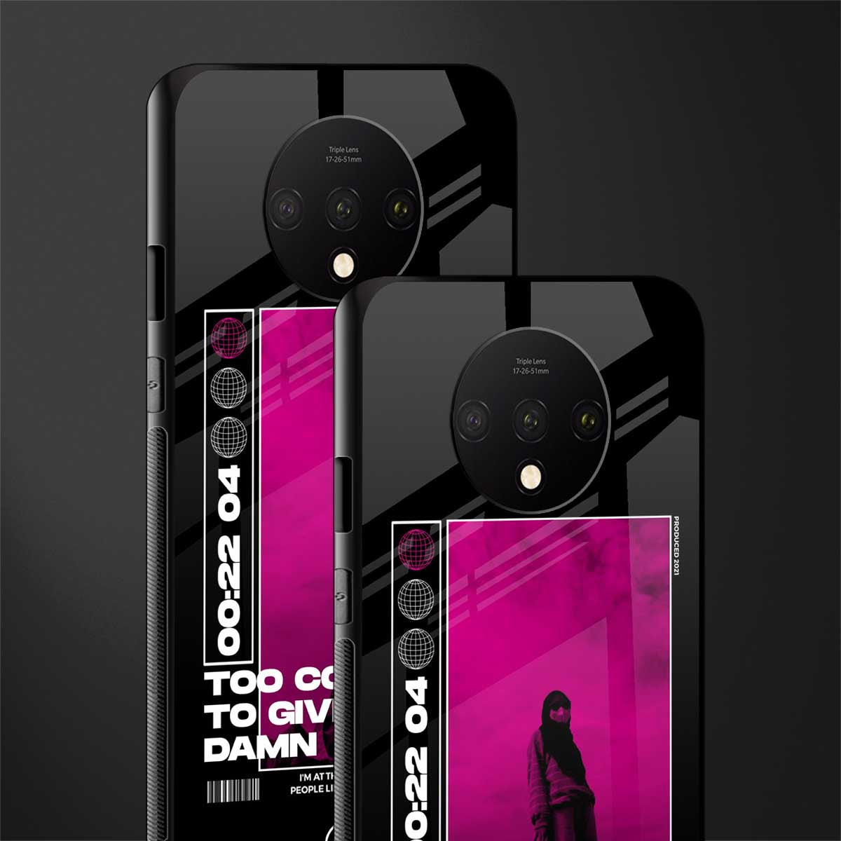 too cool to give a damn glass case for oneplus 7t image-2