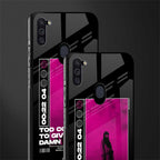 too cool to give a damn glass case for samsung a11 image-2