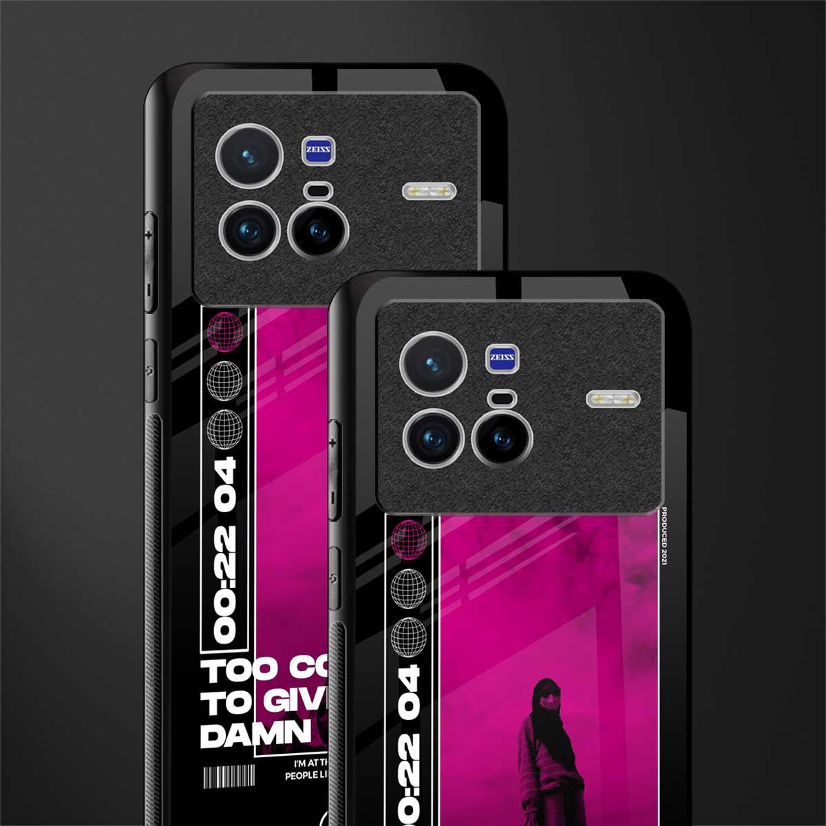 too cool to give a damn glass case for vivo x80 image-2
