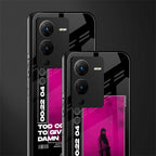 too cool to give a damn back phone cover | glass case for vivo v25 pro 5g