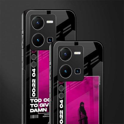 too cool to give a damn back phone cover | glass case for vivo y35 4g