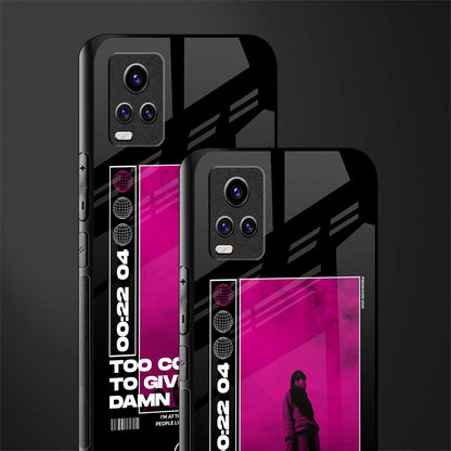 too cool to give a damn back phone cover | glass case for vivo v21e 4g