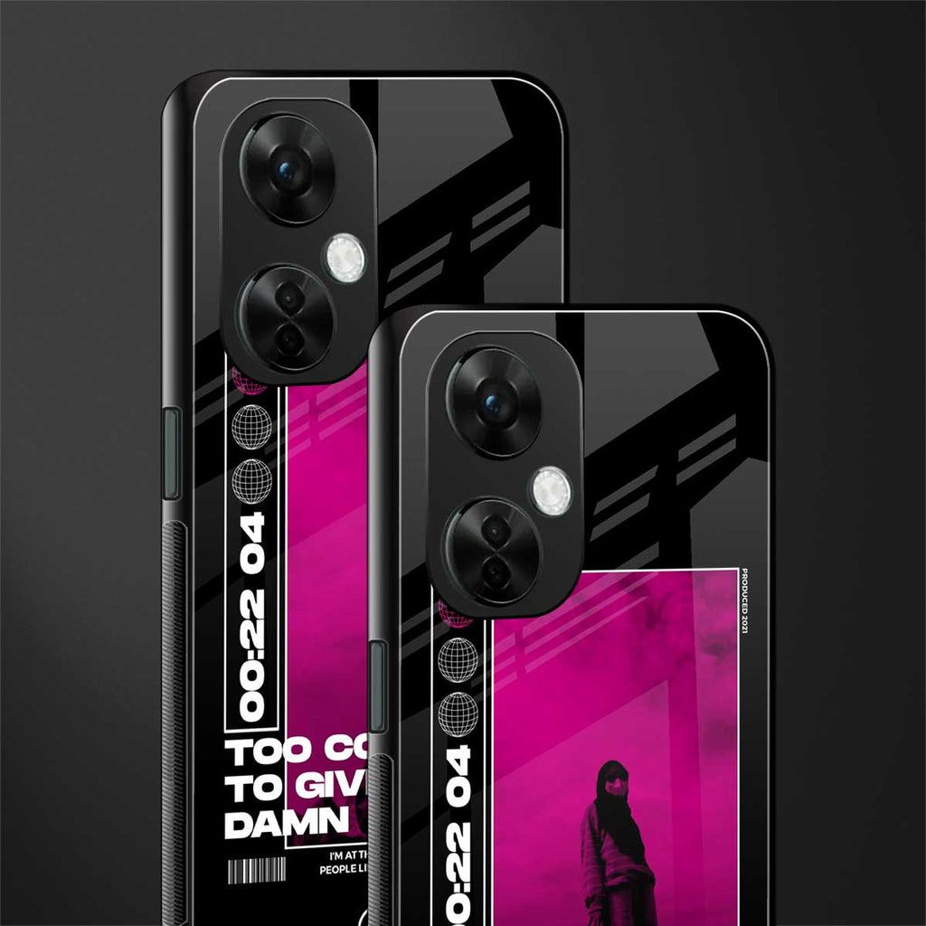 too cool to give a damn back phone cover | glass case for oneplus nord ce 3 lite