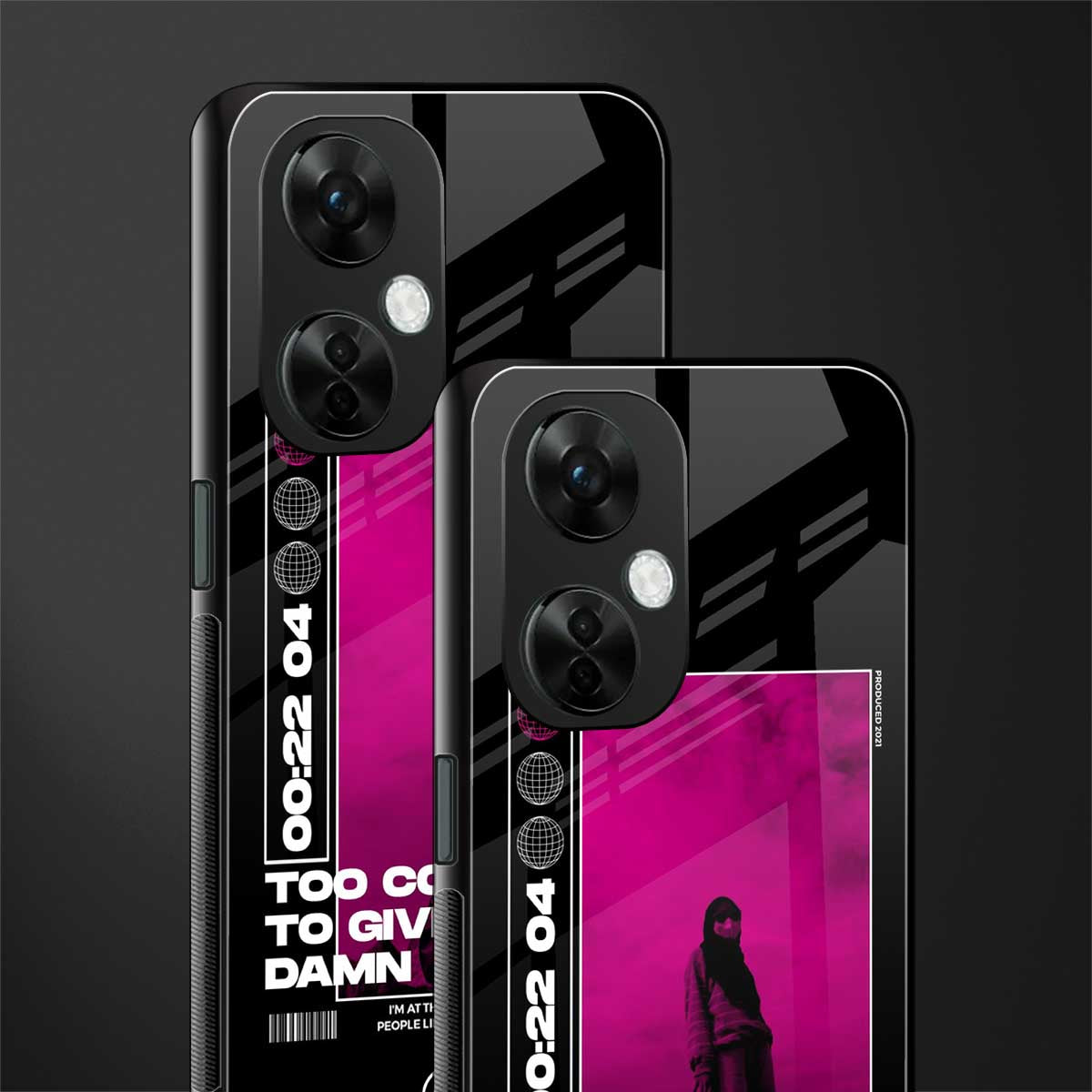 too cool to give a damn back phone cover | glass case for oneplus nord ce 3 lite