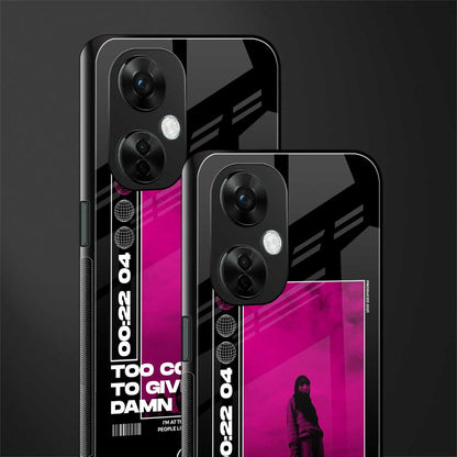 too cool to give a damn back phone cover | glass case for oneplus nord ce 3 lite