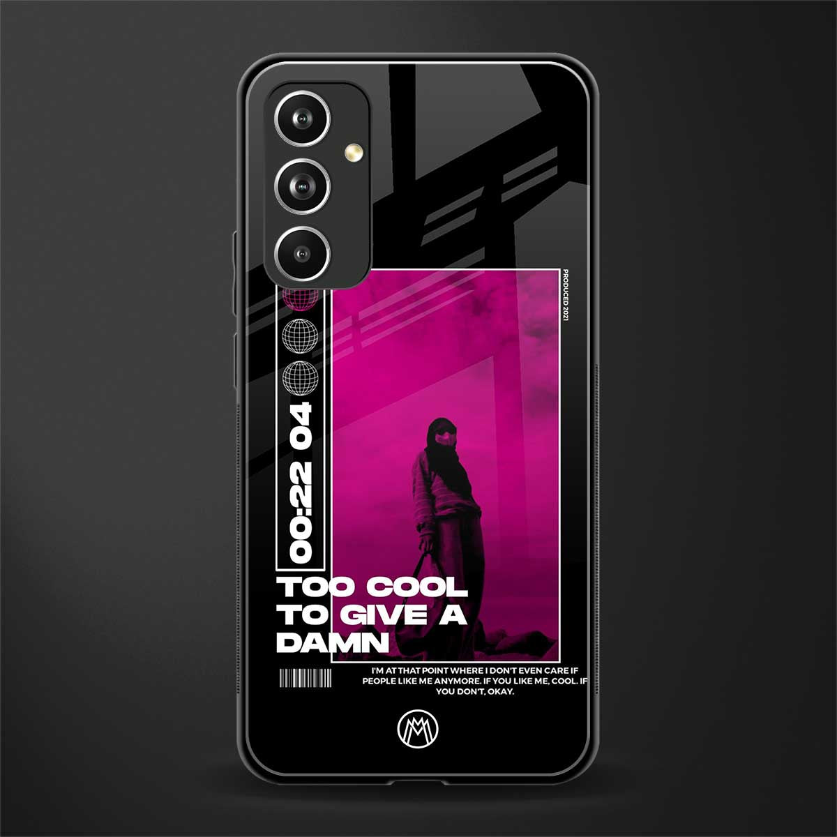 too cool to give a damn back phone cover | glass case for samsung galaxy a54 5g