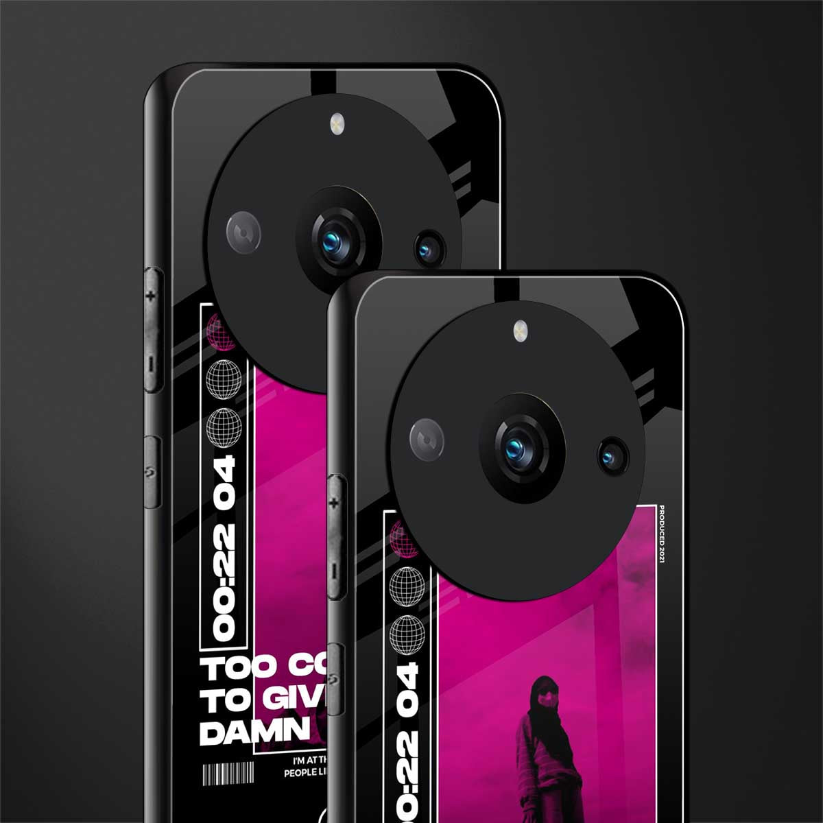 too cool to give a damn back phone cover | glass case for realme 11 pro 5g