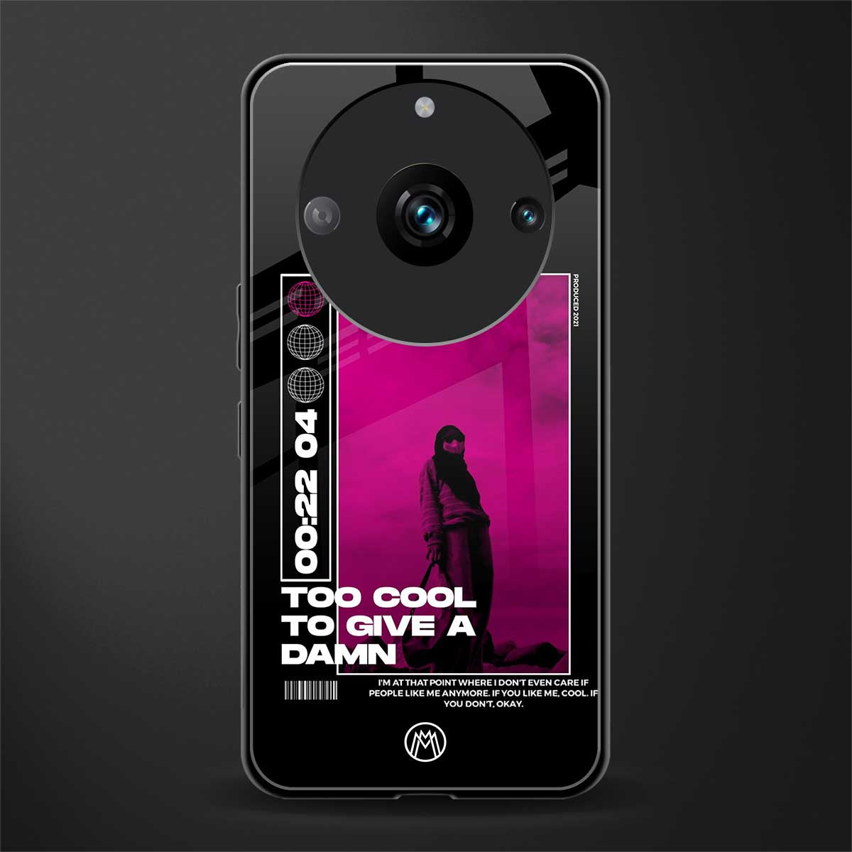 too cool to give a damn back phone cover | glass case for realme 11 pro 5g