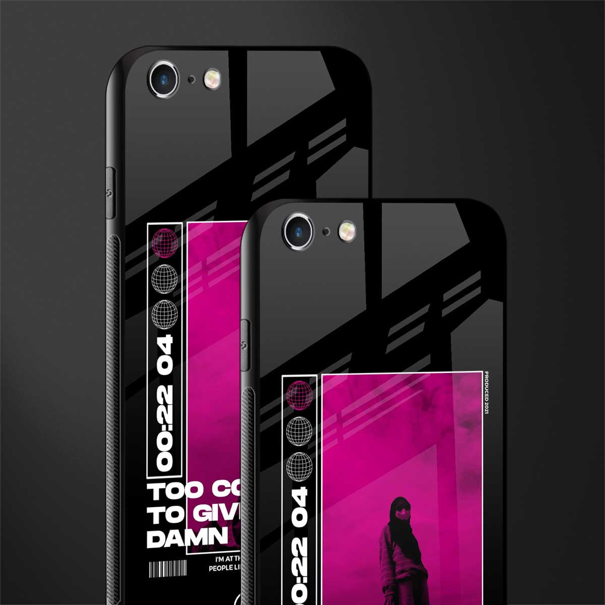 too cool to give a damn glass case for iphone 6 image-2