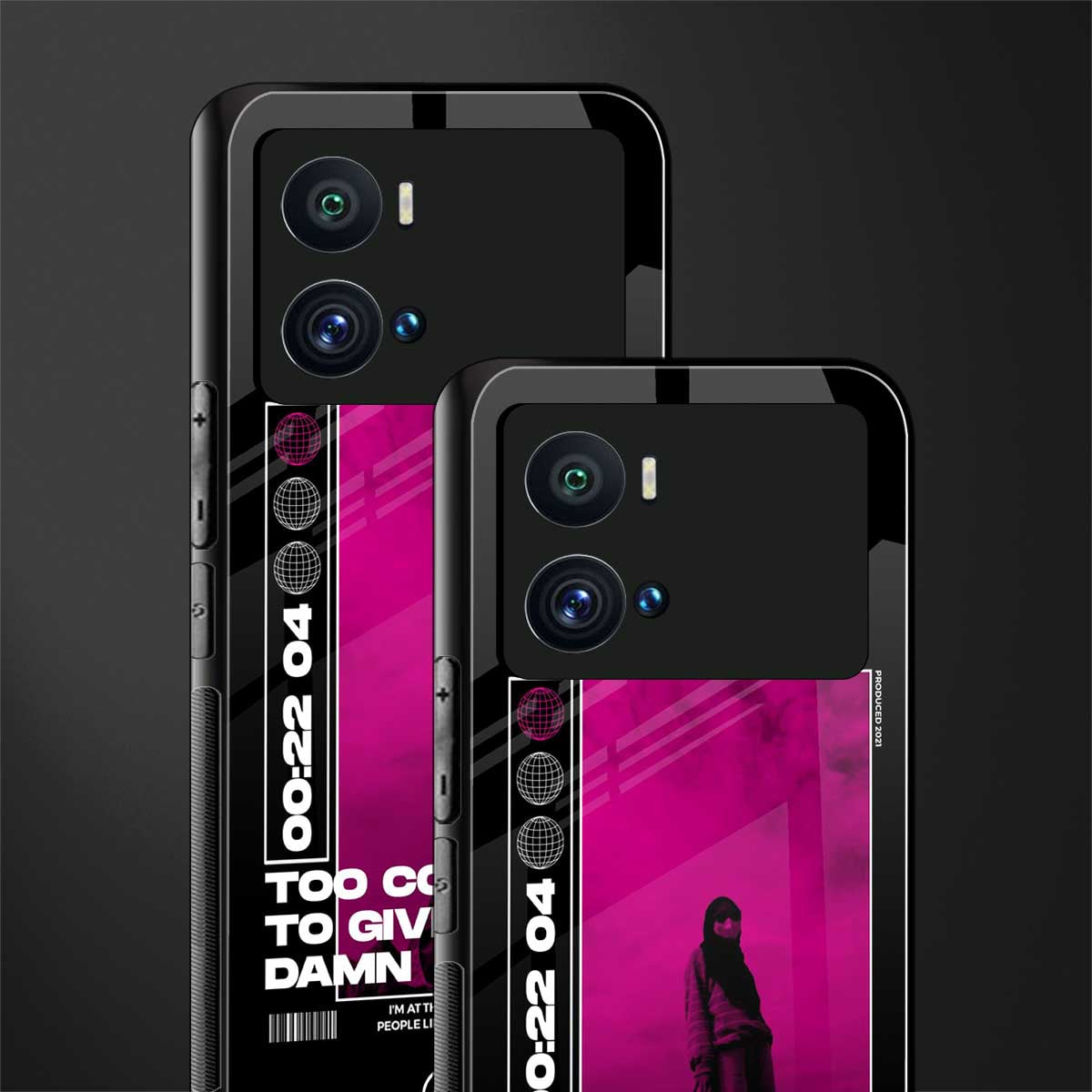 too cool to give a damn back phone cover | glass case for iQOO 9 Pro