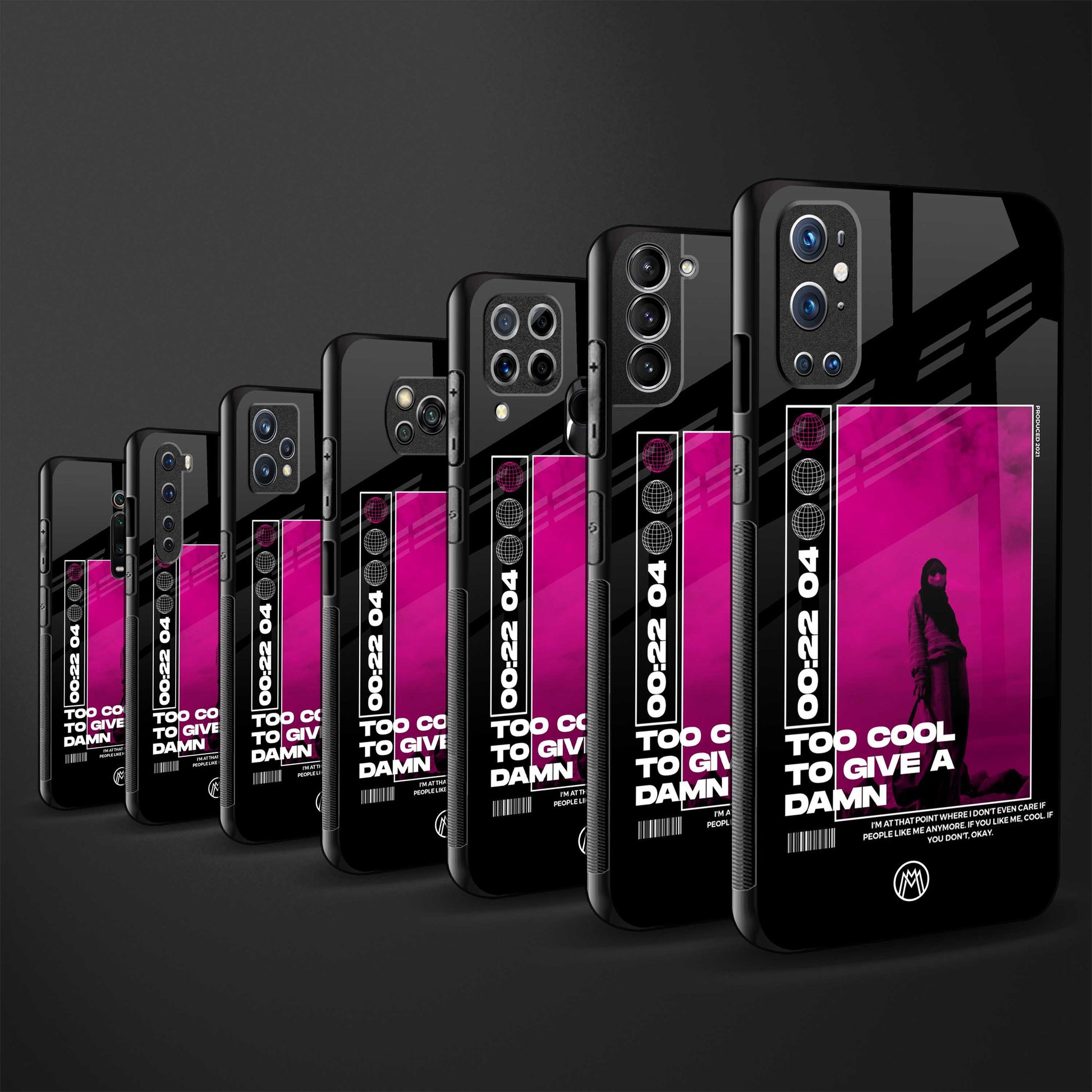 too cool to give a damn glass case for samsung galaxy s21 image-3