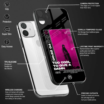 too cool to give a damn glass case for samsung galaxy s21 image-4
