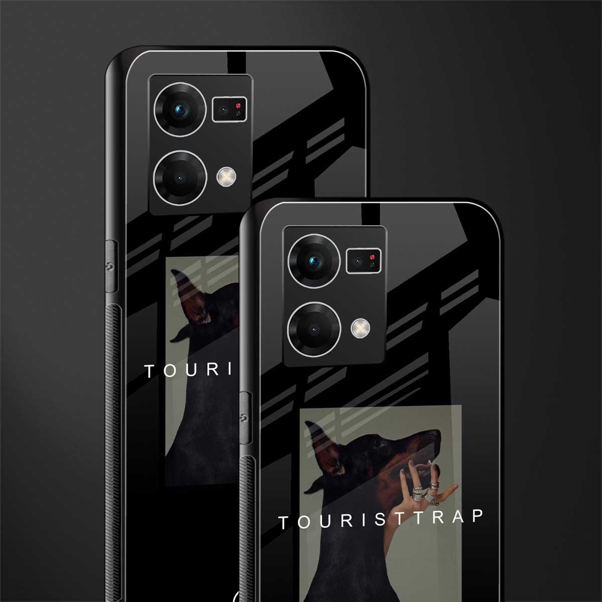 tourist trap back phone cover | glass case for oppo f21 pro 4g