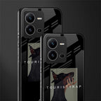 tourist trap back phone cover | glass case for vivo v25-5g