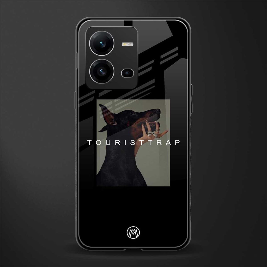 tourist trap back phone cover | glass case for vivo v25-5g