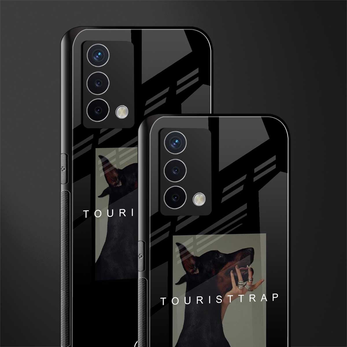 tourist trap back phone cover | glass case for oppo a74 4g