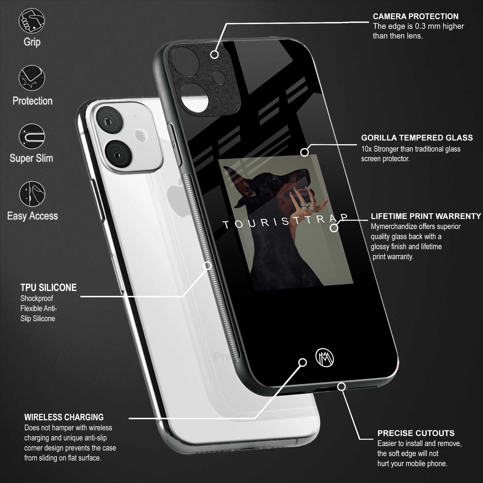 tourist trap glass case for realme 8i image-4