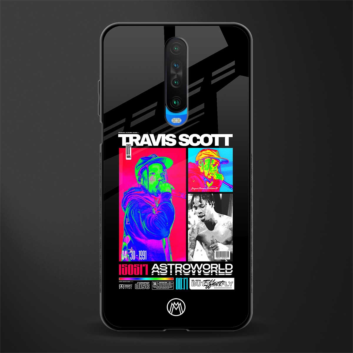 travis scott astroworld glass case for poco x2 image