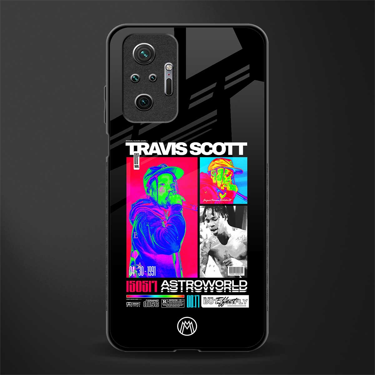 travis scott astroworld glass case for redmi note 10 pro max image