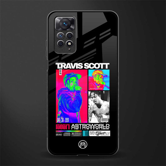 travis scott astroworld back phone cover | glass case for redmi note 11 pro plus 4g/5g
