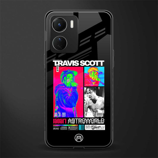 travis scott astroworld back phone cover | glass case for vivo y16