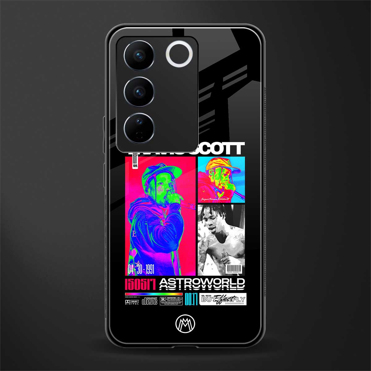 travis scott astroworld back phone cover | glass case for vivo v27 pro 5g